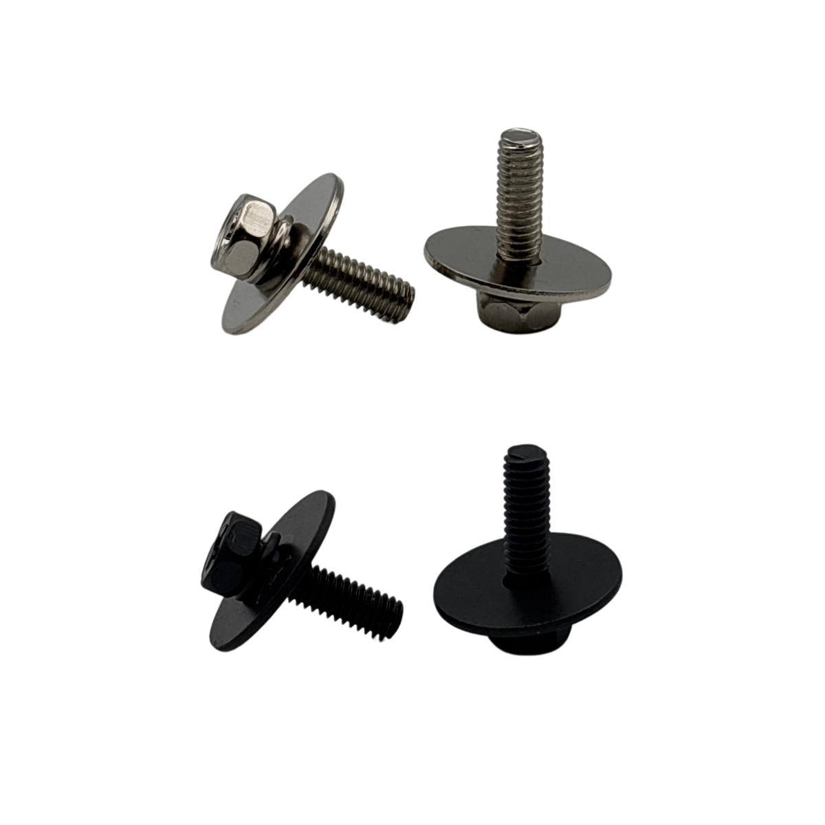 Chrome and Matte Black Lug Fixing Screws M4x14mm