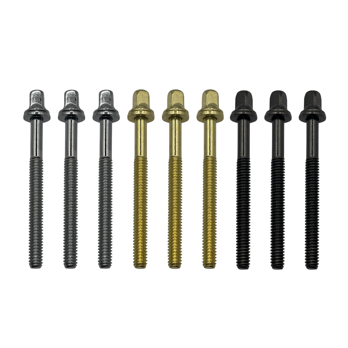 58mm Drum Tension Rods - Chrome | Brass | Black Nickel | Honey Drums