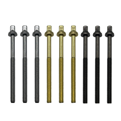 75mm Drum Tension Rods - Chrome | Brass | Black Nickel | Honey Drums