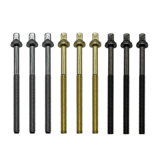 75mm Drum Tension Rods - Chrome | Brass | Black Nickel | Honey Drums