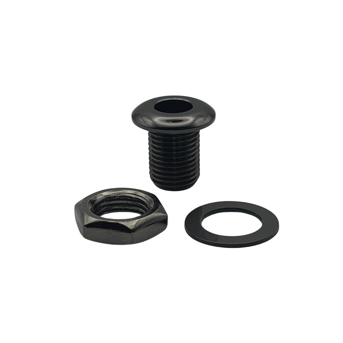 20mm Long Threaded Drum Air Vent in Black Nickel with Washer and Locking Nut