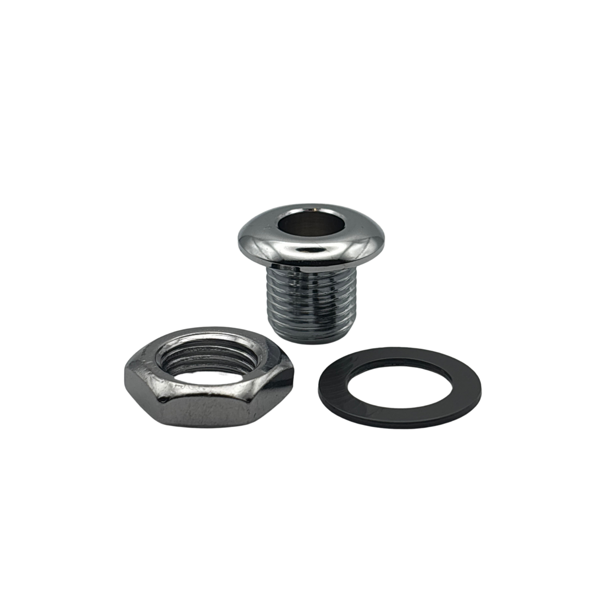 16mm Long Threaded Drum Air Vent in Chrome with Washer and Locking Nut