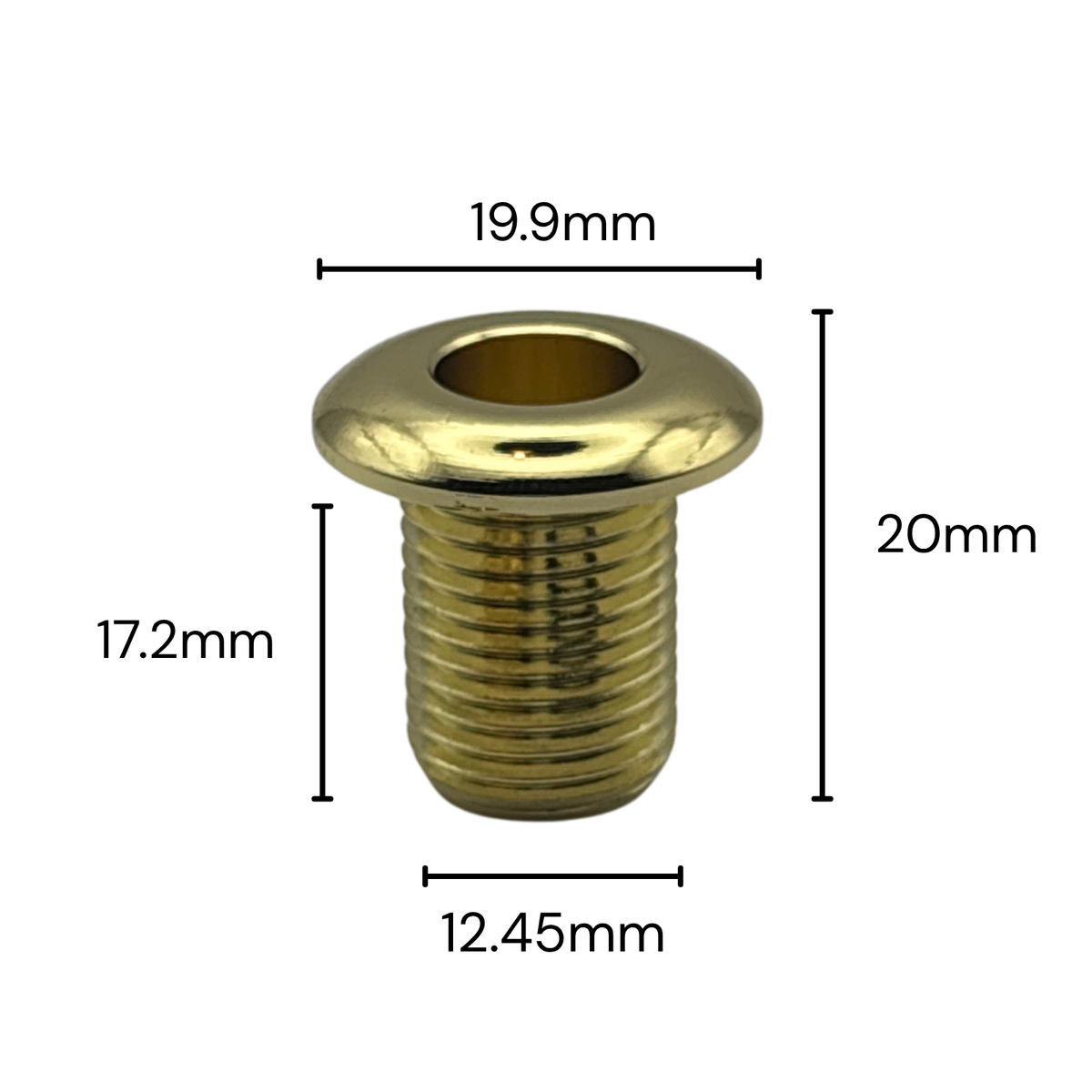 20mm Long Threaded Drum Air Vent Dimensions